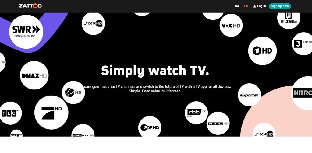 Visit the Zattoo website