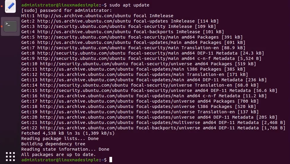 Enter the command in the command tile