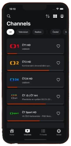 IPTV Zdarma on iOS devices