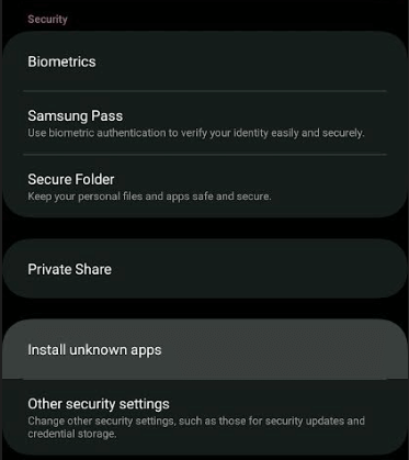 Enable Unknown Sources to Install the John Doe Streams IPTV