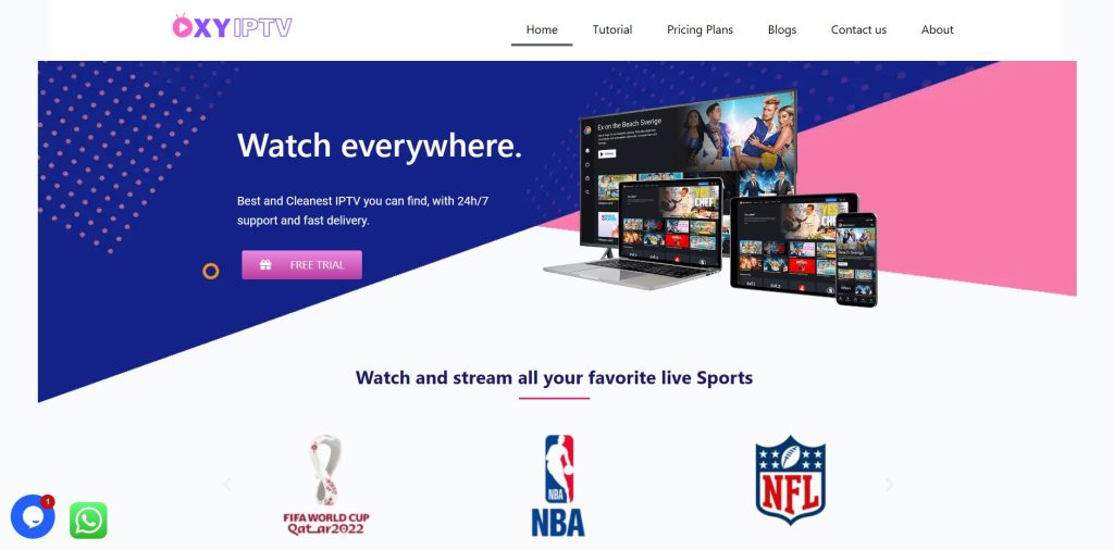 Visit the Oxy IPTV website