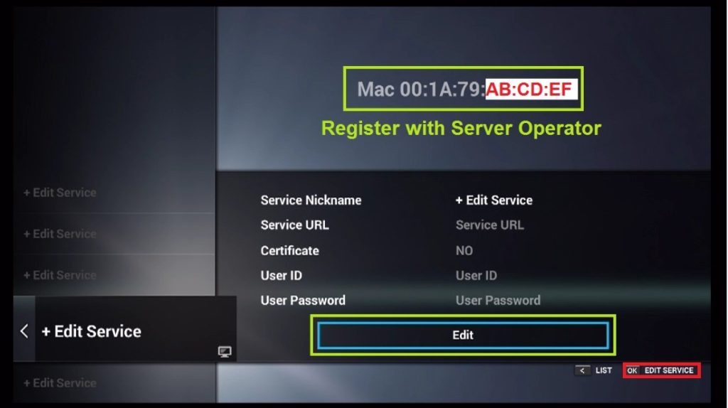 Click the Edit option