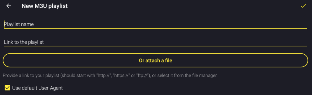 provide the Playlist name and the URL of FitIPTV