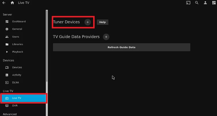 select the Live TV- Jellyfin IPTV
