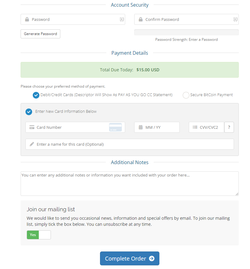 hit the Complete Order button to get Xtremity IPTV