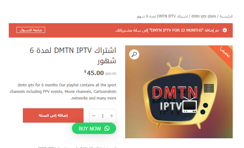Subscription plan of DMTN IPTV