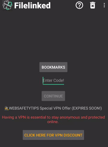 Enter the APK  code of Double Agent IPTV and click on the Continue button