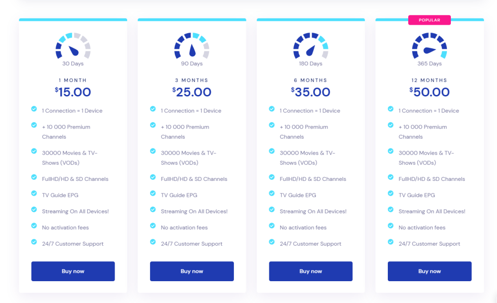 Express IPTV plans