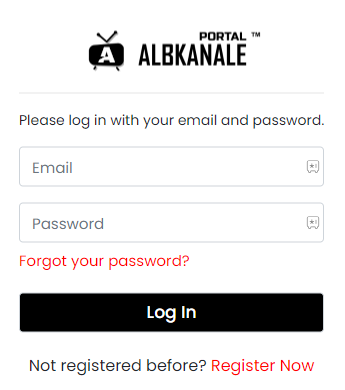 Enter the Login details and stream Albkanale IPTV 