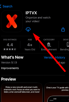 Install IPTVX on iOS and stream Dino IPTV