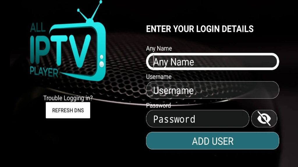 Enter the Credentials and click on the add User button