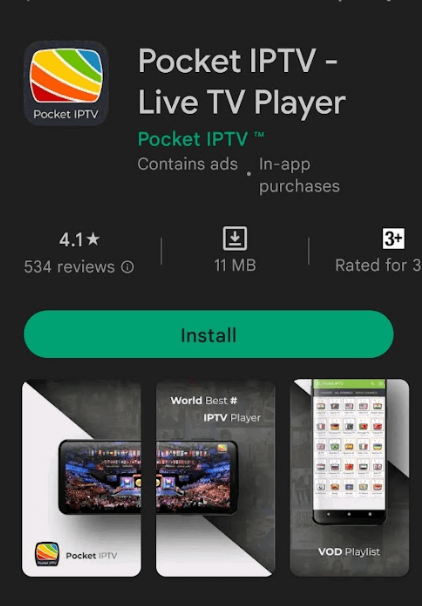 Stream TNT IPTV using Pocket IPTV Player