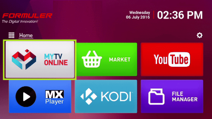 Select My TV Online option