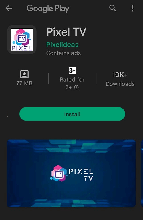 Tap Install and stream Welcome IPTV on Android