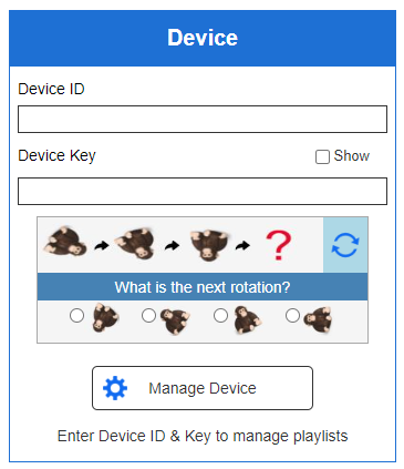 The Manage Device page of Duplex IPTV