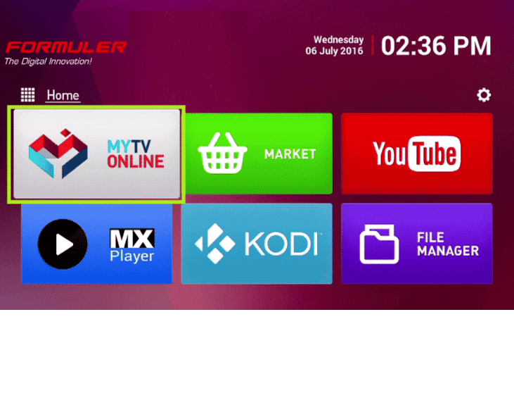 Click on MY TV Online option