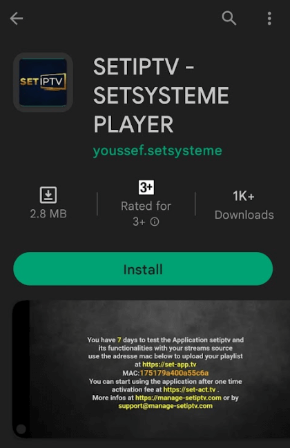Install Set IPTV and Stream Necro IPTV on Android