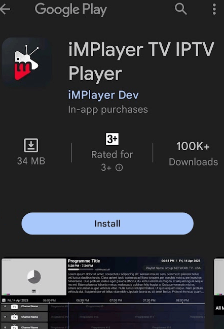 Install iMPlayer TV IPTV to stream Six Star IPTV