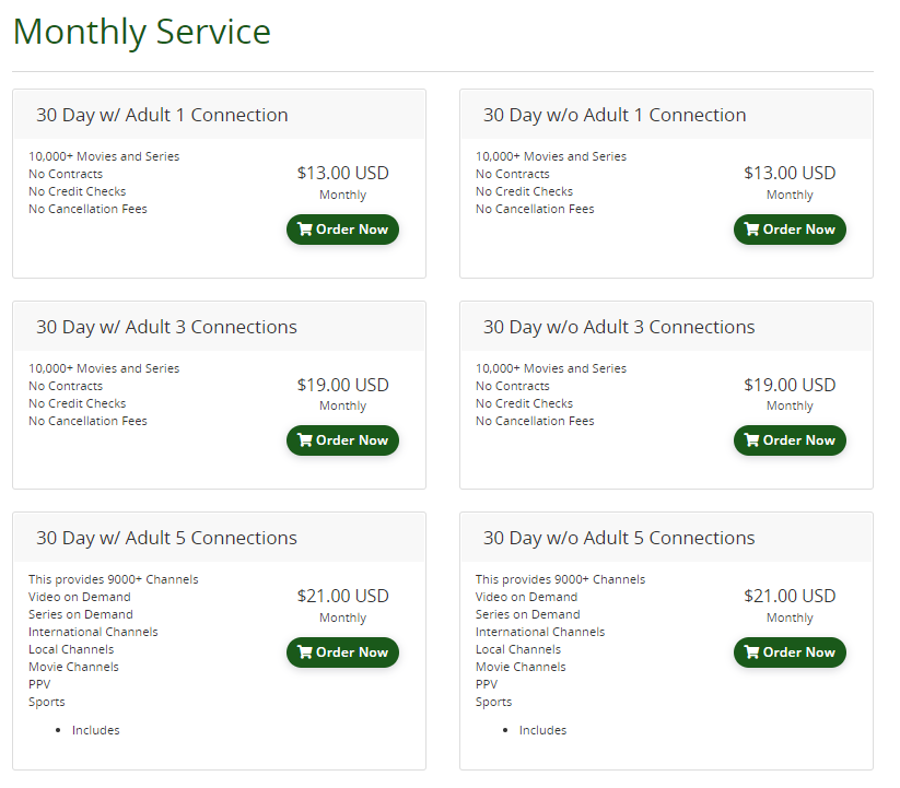 Matrix IPTV subscription