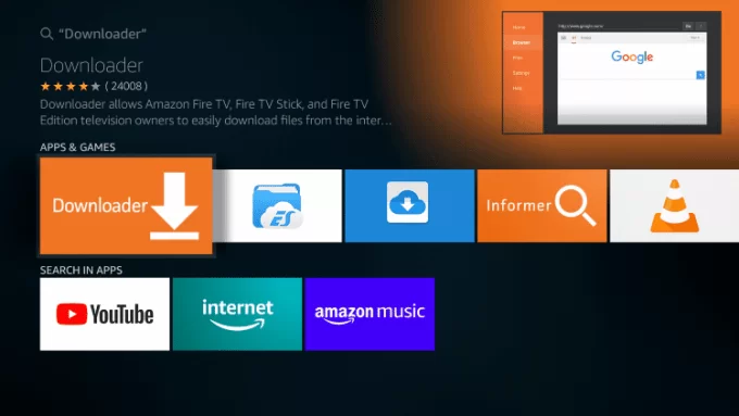 Select Downloader on Firestick