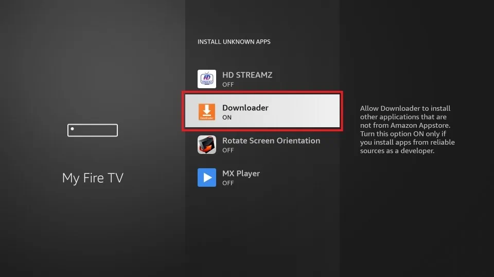 Select the Downloader to download the Lazy IPTV