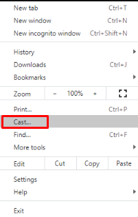 Choose the Cast option