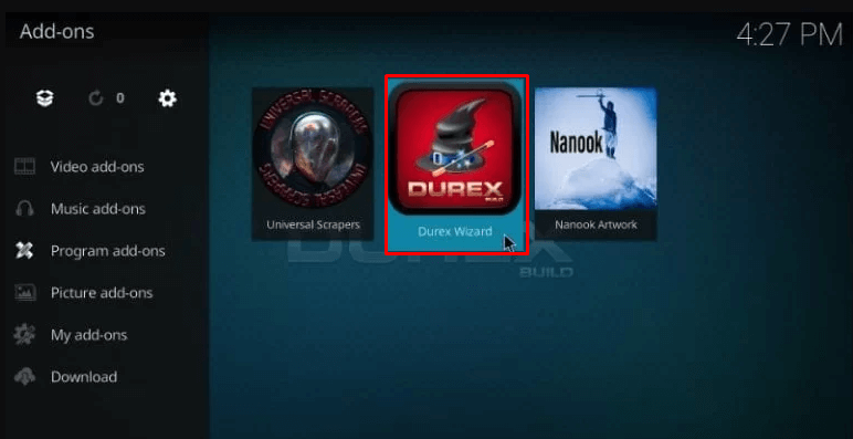 Select the Durex Wizard tile