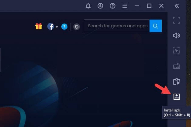Click on Install APK and choose Epicstream APK file