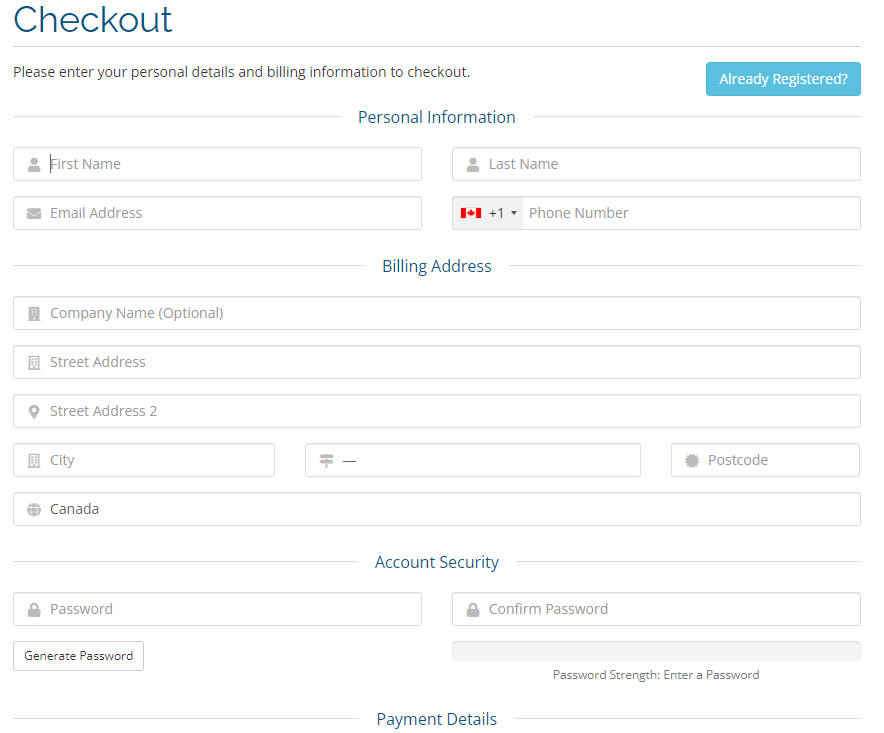 Checkout page of Honey Bee IPTV 