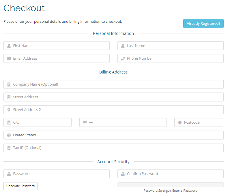 Checkout page of Khaby IPTV