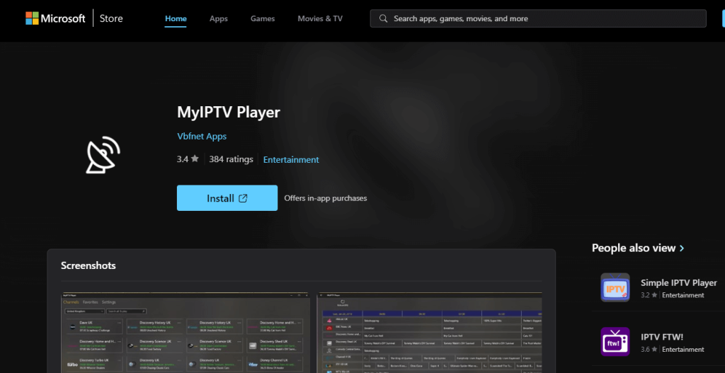 Install MyIPTV Player app to stream Astra IPTV content