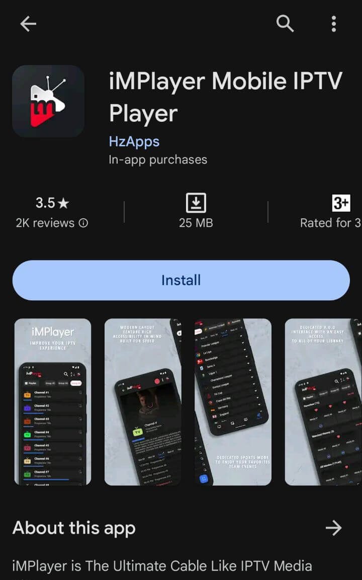 Install the iMPlayer app to stream Bunny Streams content