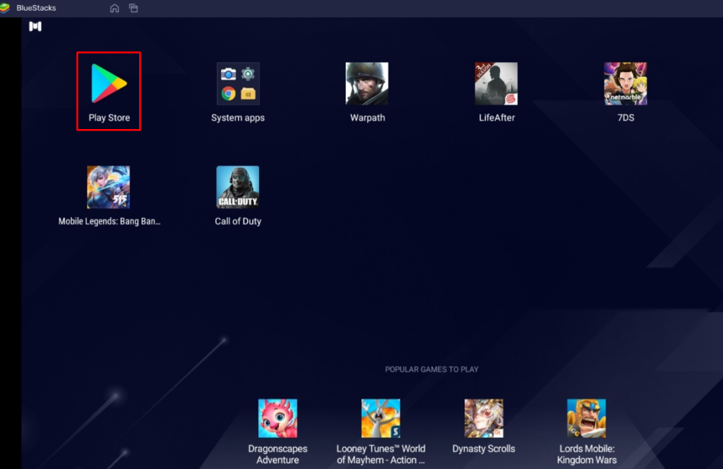 Open the Play Store to Install the player
