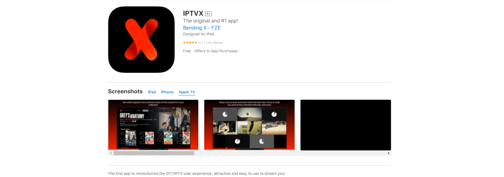Install the IPTVX player to stream the Empire IPTV content