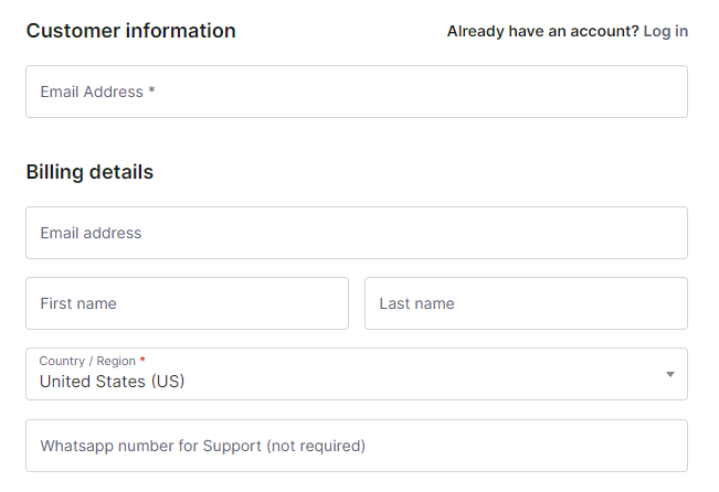 Checkout page of Flix IPTV
