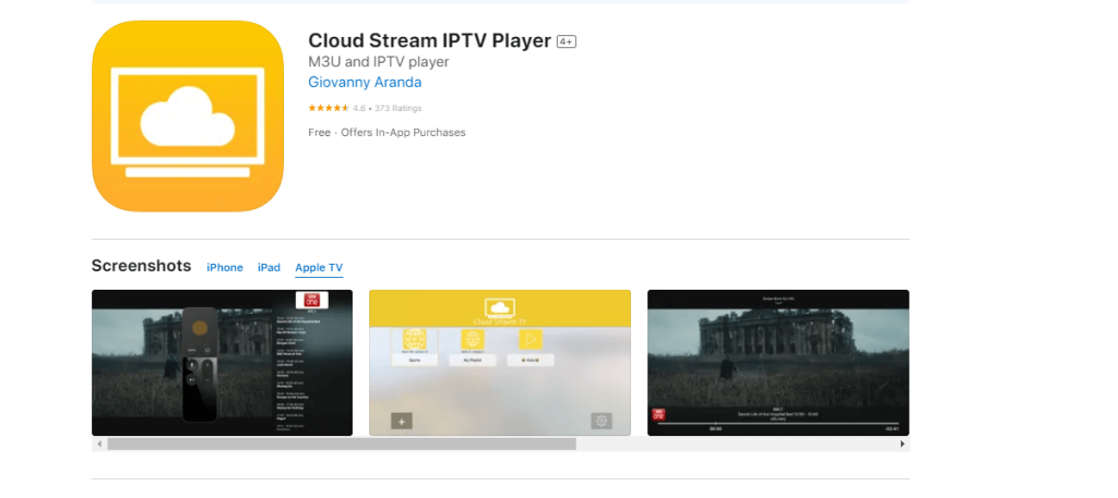 Get the Cloud Stream IPTV Player