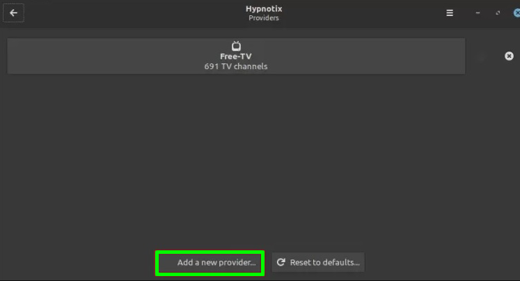 Select Add a new provider option