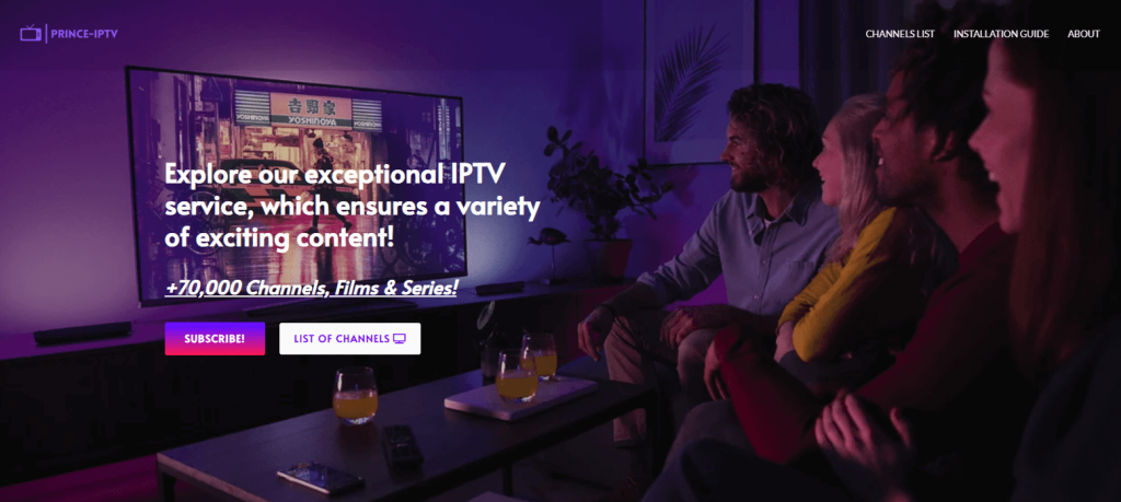 Go to IPTV Prince website