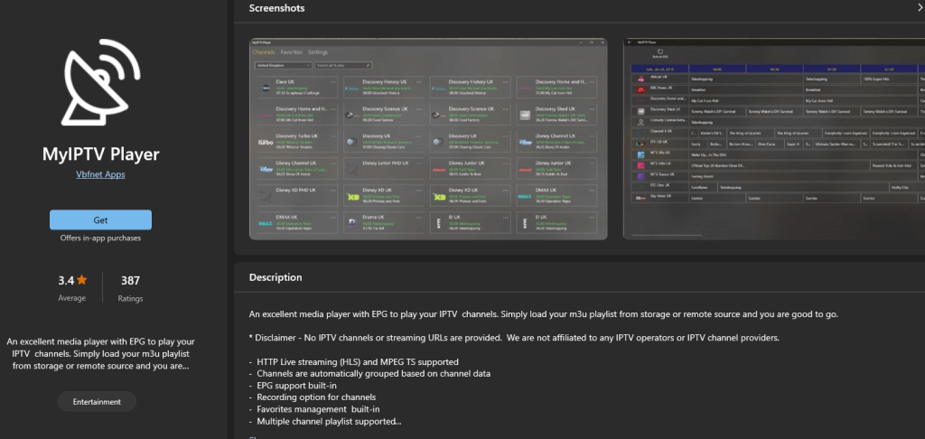 Install MyIPTV Player app to stream Scorpion IPTV content