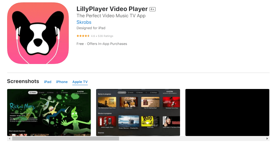 Install the Lilly Player to stream Sneh IPTV content