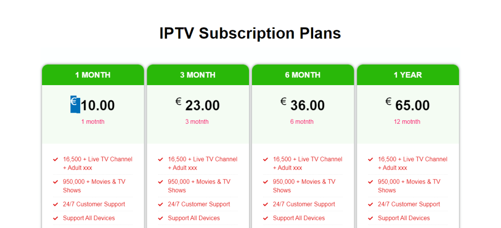 BestBuy IPTV subscription plans