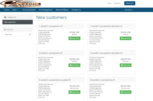 Cyclone Streams IPTV subscription