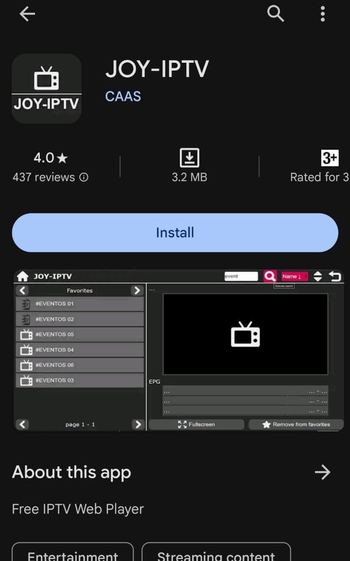 Install Joy IPTV to stream Fox IPTV Content
