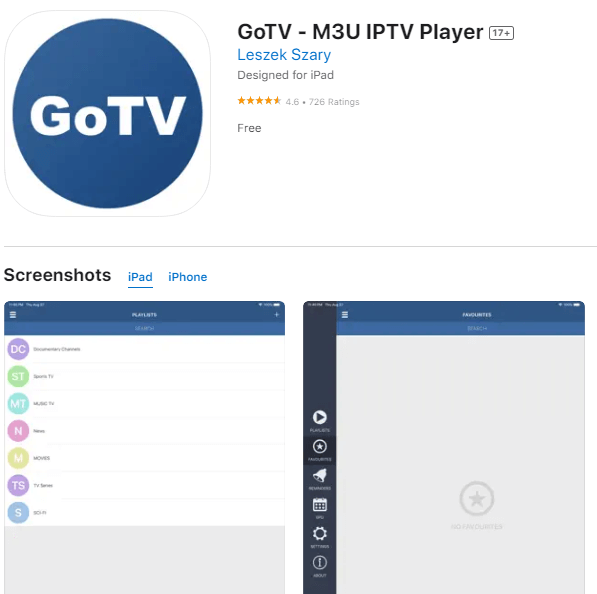 Get GoTV IPTV app
