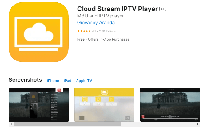 Install Cloud Stream IPTV Player to stream Ice Flash OTT content