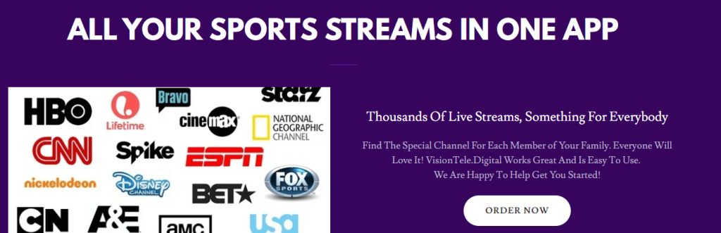 JetStream IPTV subscription apge