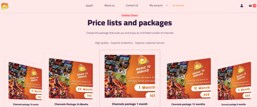 Magic IPTV subscription