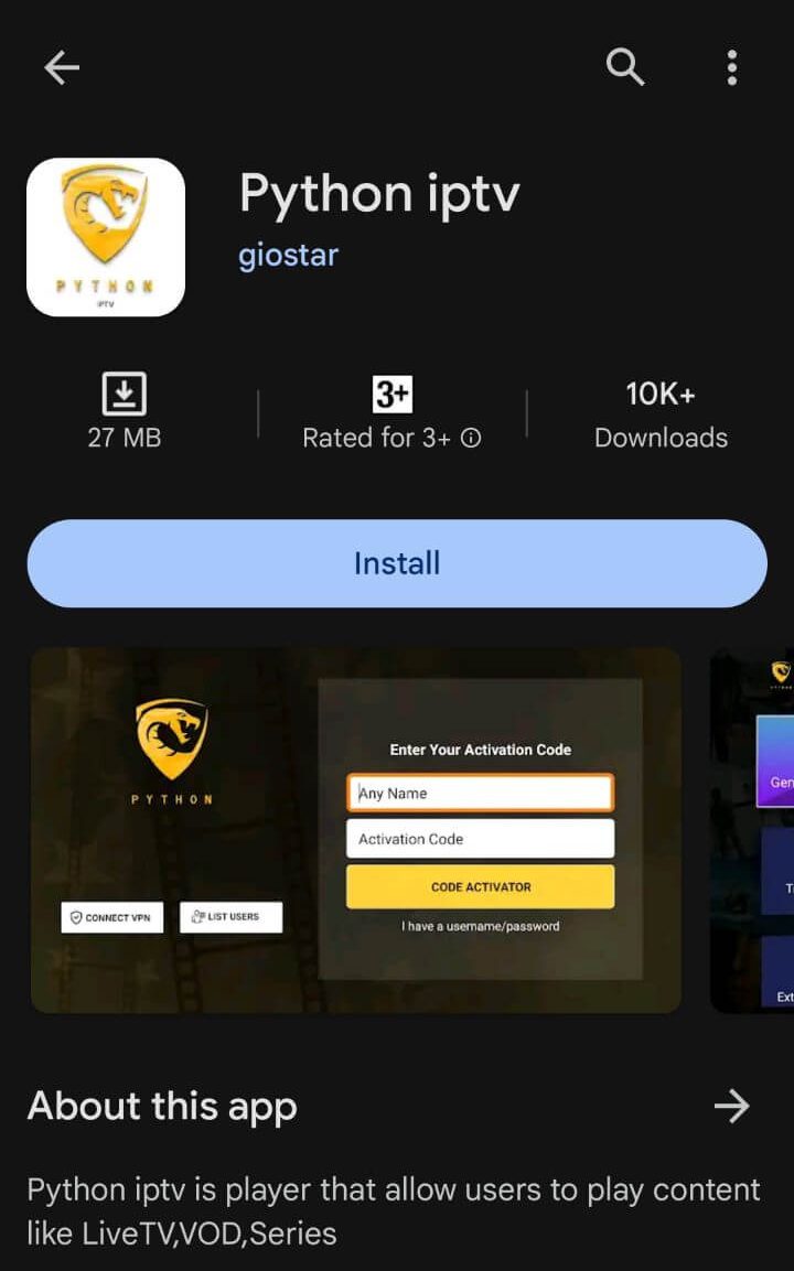 Install Python IPTV to stream Power IPTV content
