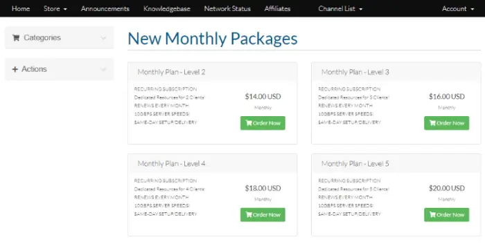 Primetime Hosting IPTV subscription
