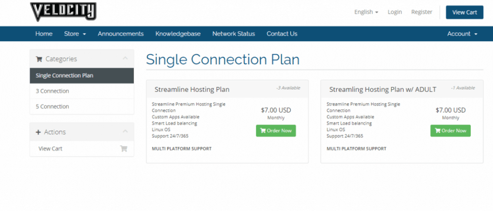 Velocity IPTV subscription